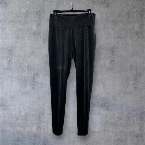 New Talbots Charcoal Gray Soft & Fuzzy‎ Leggings  tulip hem Size Medium $69 NWT - Picture 1 of 9